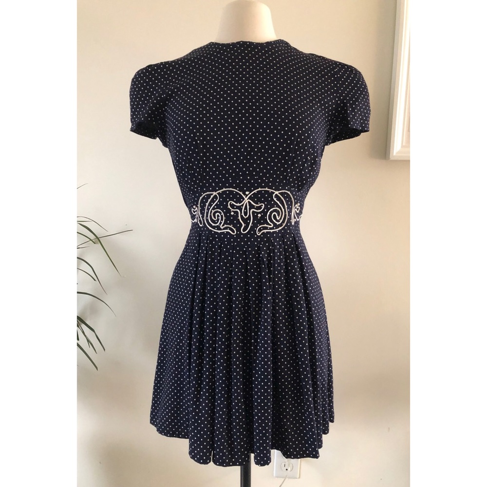 Vintage Embroidered Mini Dress